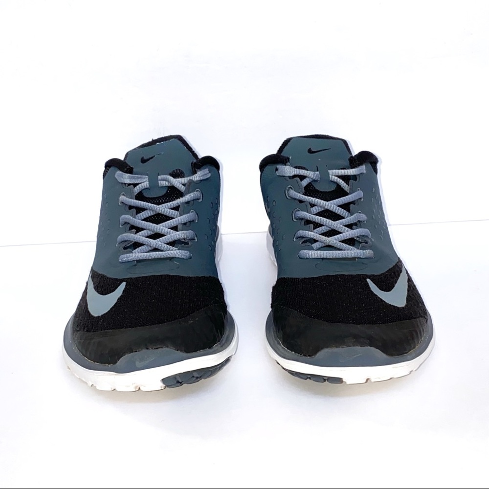 Nike gray black mesh area FS lite run 2 lace up athletic shoes - Picture 2 of 9